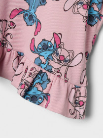 NAME IT Stitch Rib T-shirt Asbina Cameo Pink
